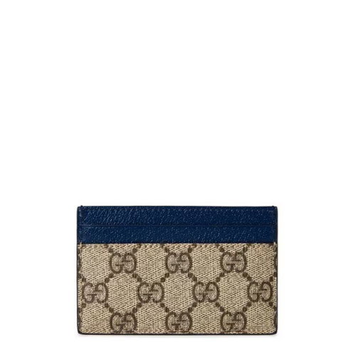 Beige GG Monogram Card Holder