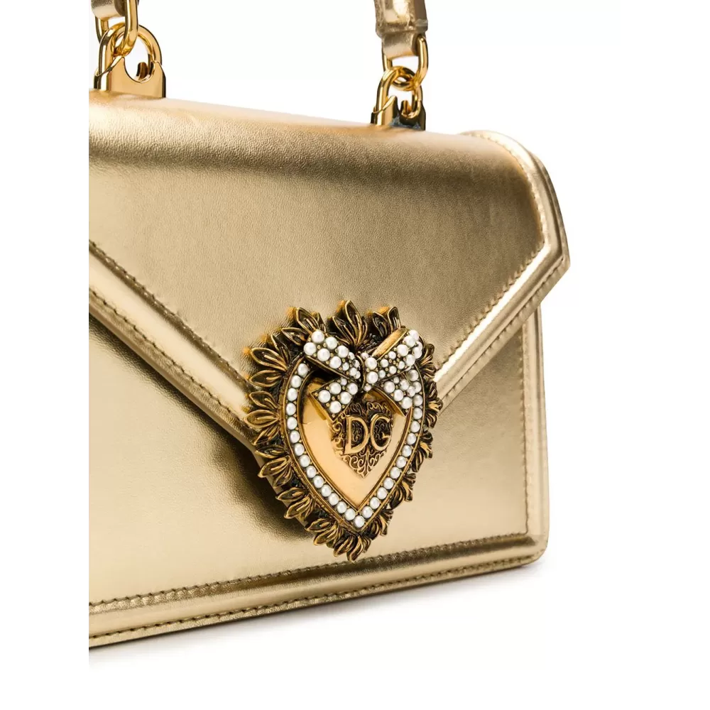 Dolce & Gabbana Dolce & Gabbana Devotion Heart Embellished Crossbody Bag