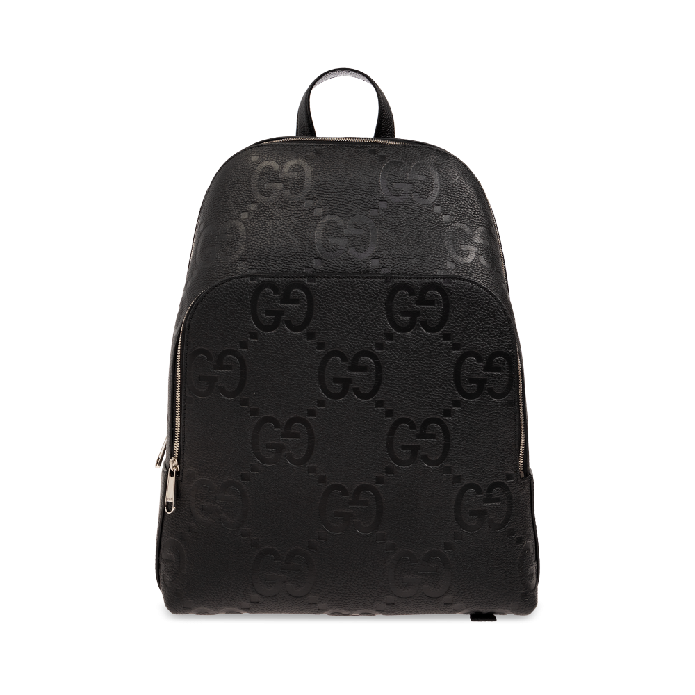 Gucci Black Monogrammed backpack