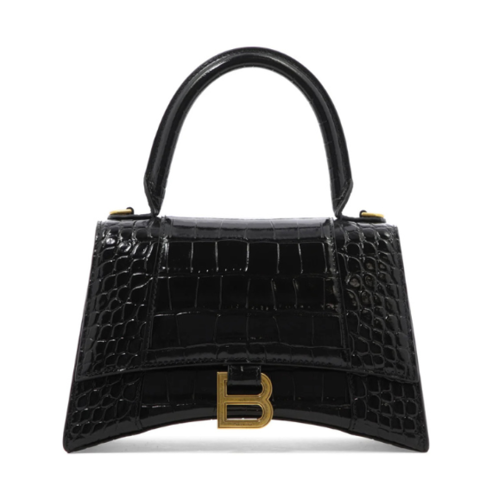 Balenciaga Hourglass Embossed Small Handbag