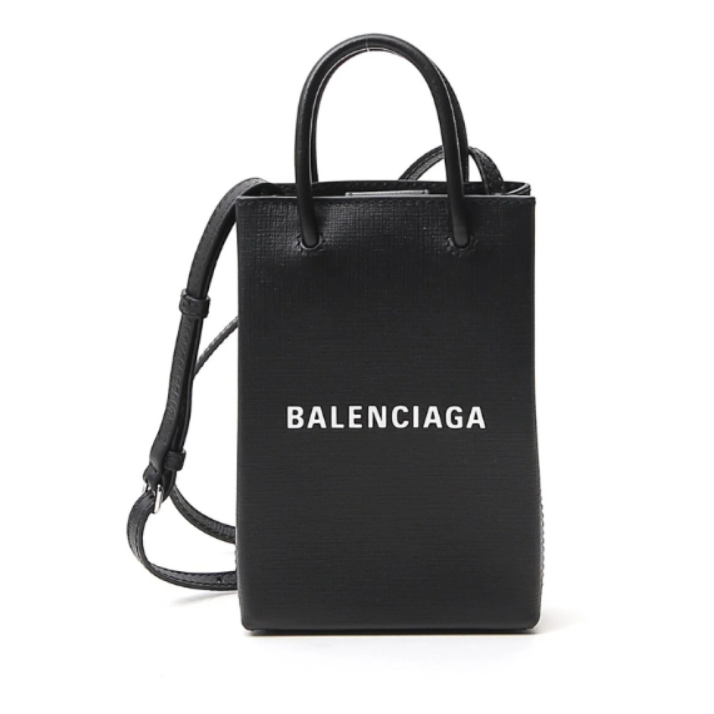 Balenciaga Logo Phone Holder Tote Bag