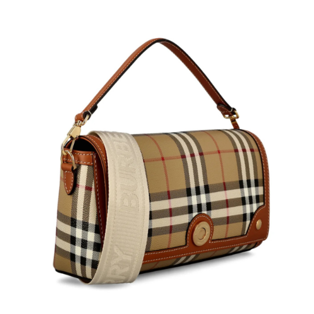 Burberry Check-Pattern Tote Bag