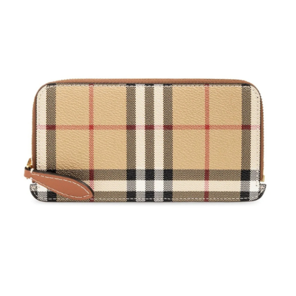 Burberry Burberry Checked All-Around Zip-Up Wallet