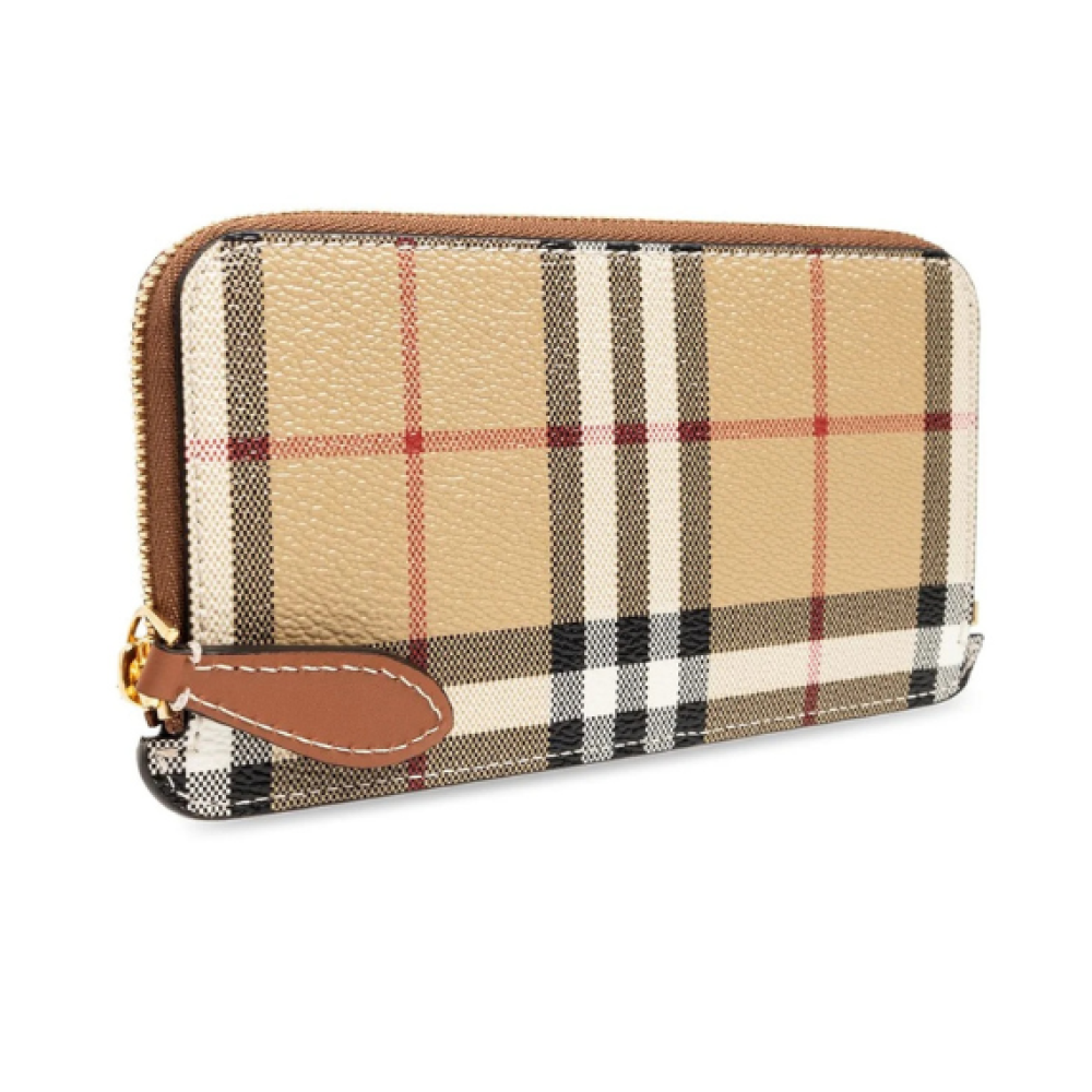 Burberry Burberry Checked All-Around Zip-Up Wallet