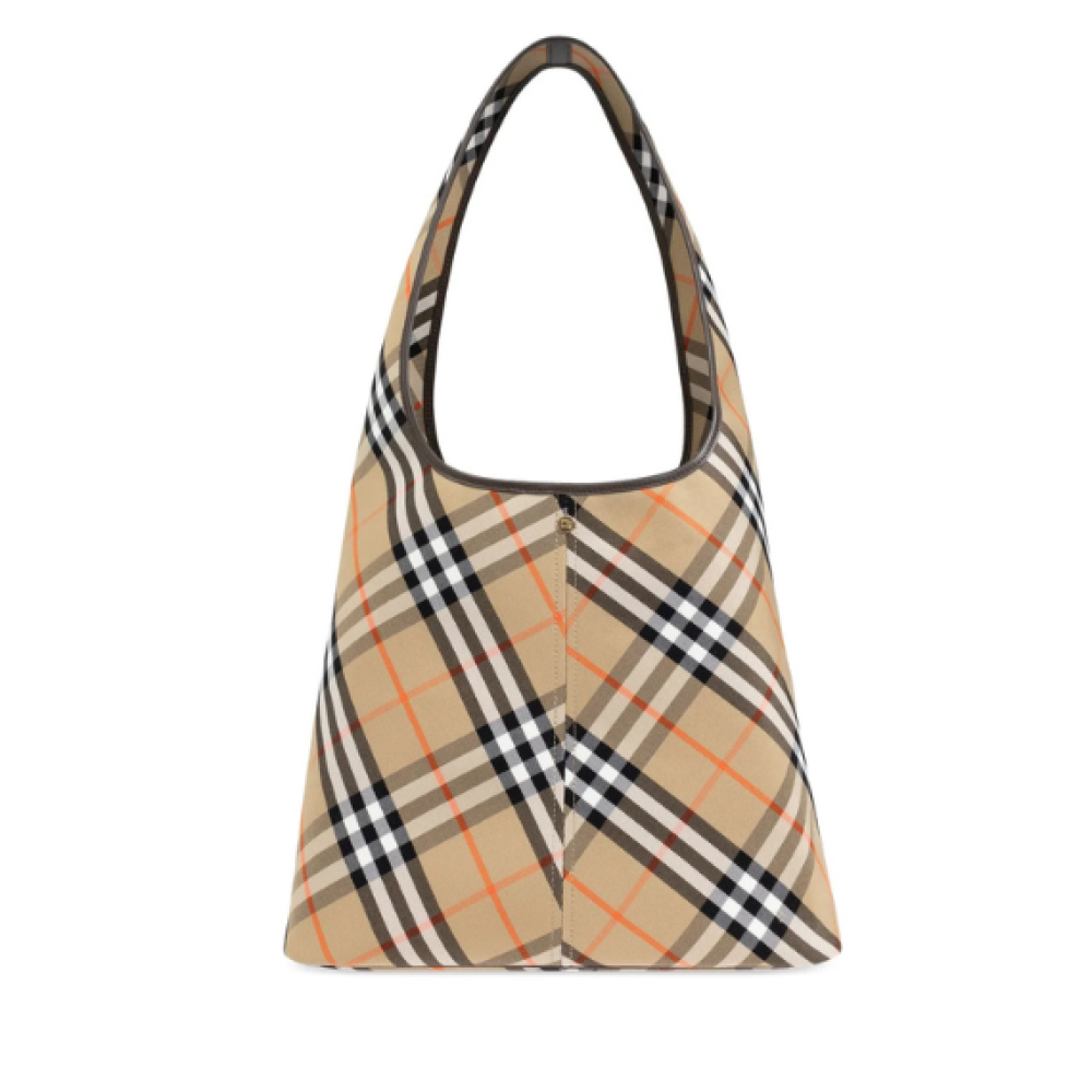 Burberry Checked Large Shoulder Bag