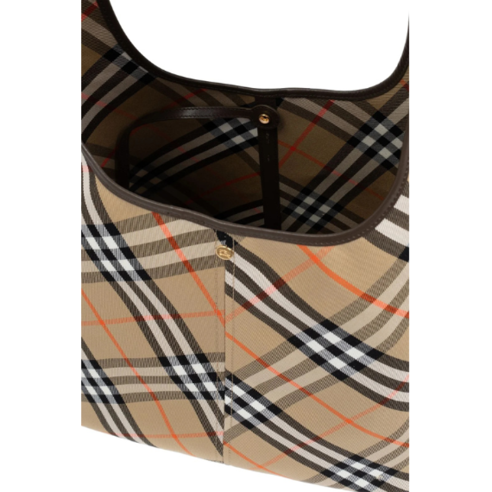 Burberry Checked Large Shoulder Bag