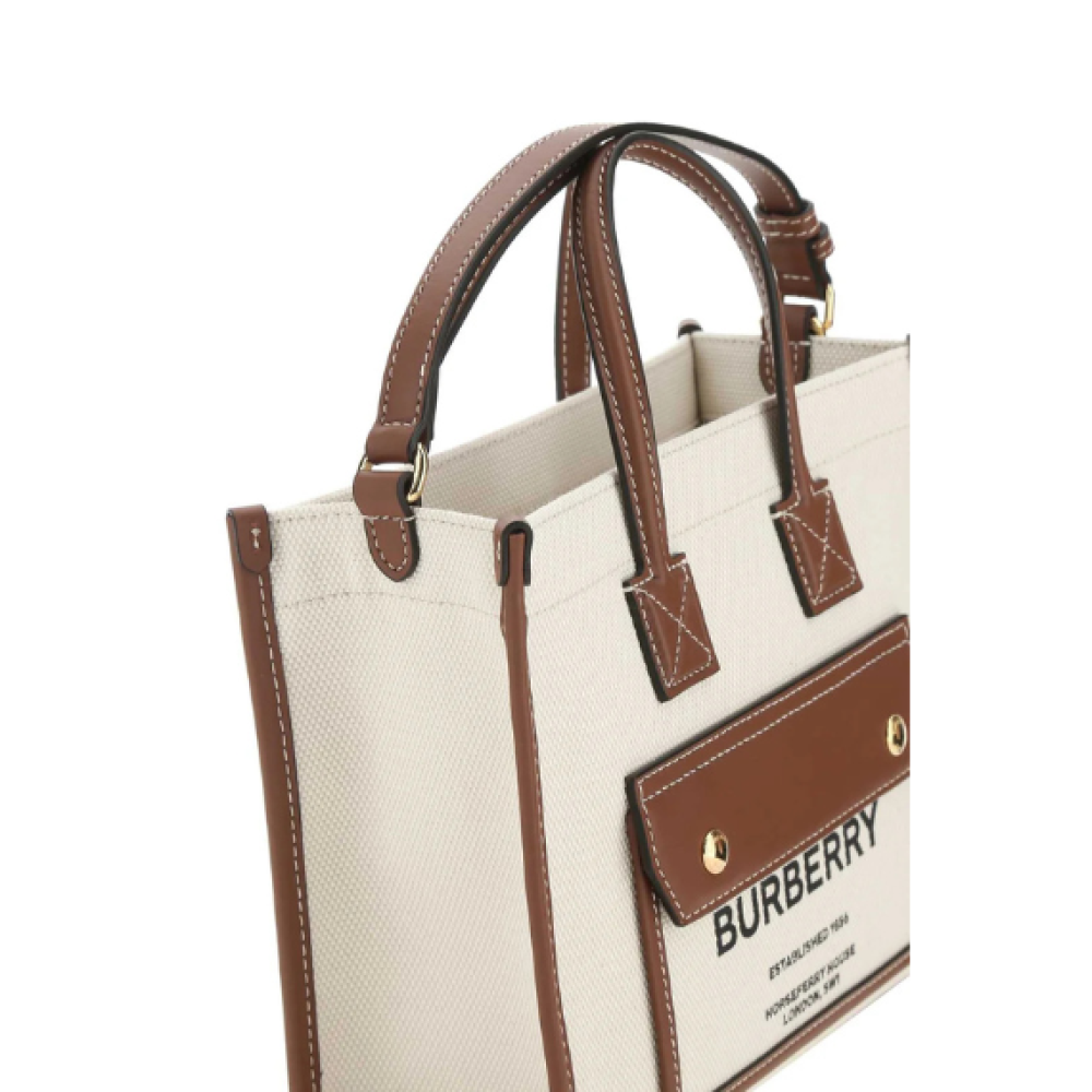 Burberry Logo Printed Mini Freya Tote Bag