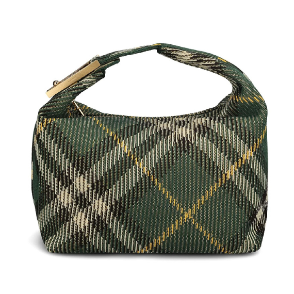 Burberry Medium Peg Check-Pattern Tote Bag
