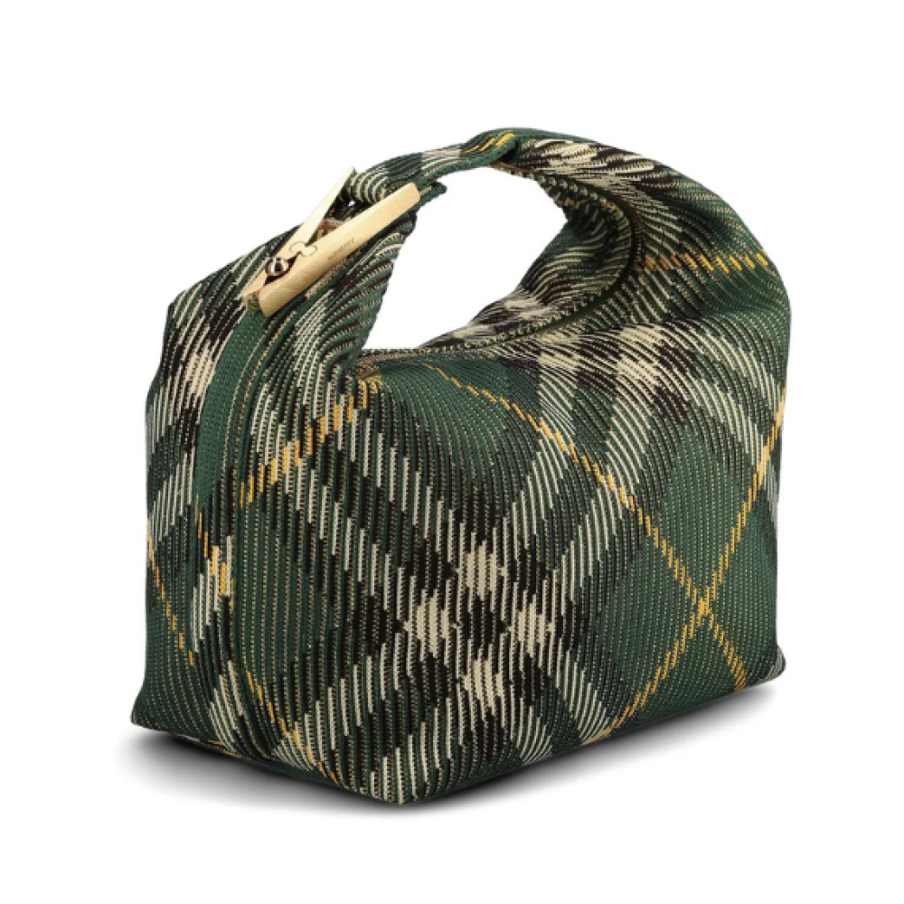 Burberry Medium Peg Check-Pattern Tote Bag