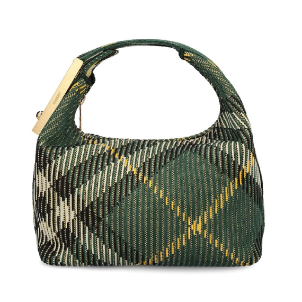 Burberry Peg Check-Pattern Zipped Mini Shoulder Bag