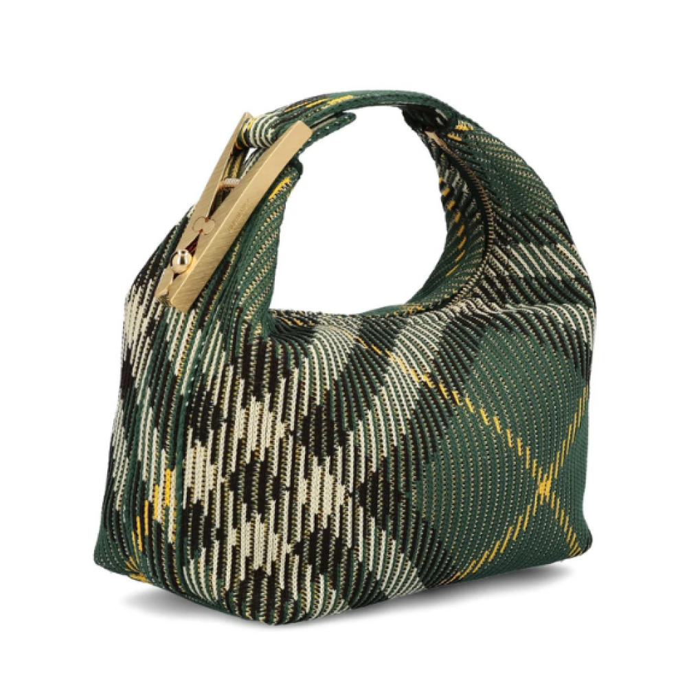Burberry Peg Check-Pattern Zipped Mini Shoulder Bag