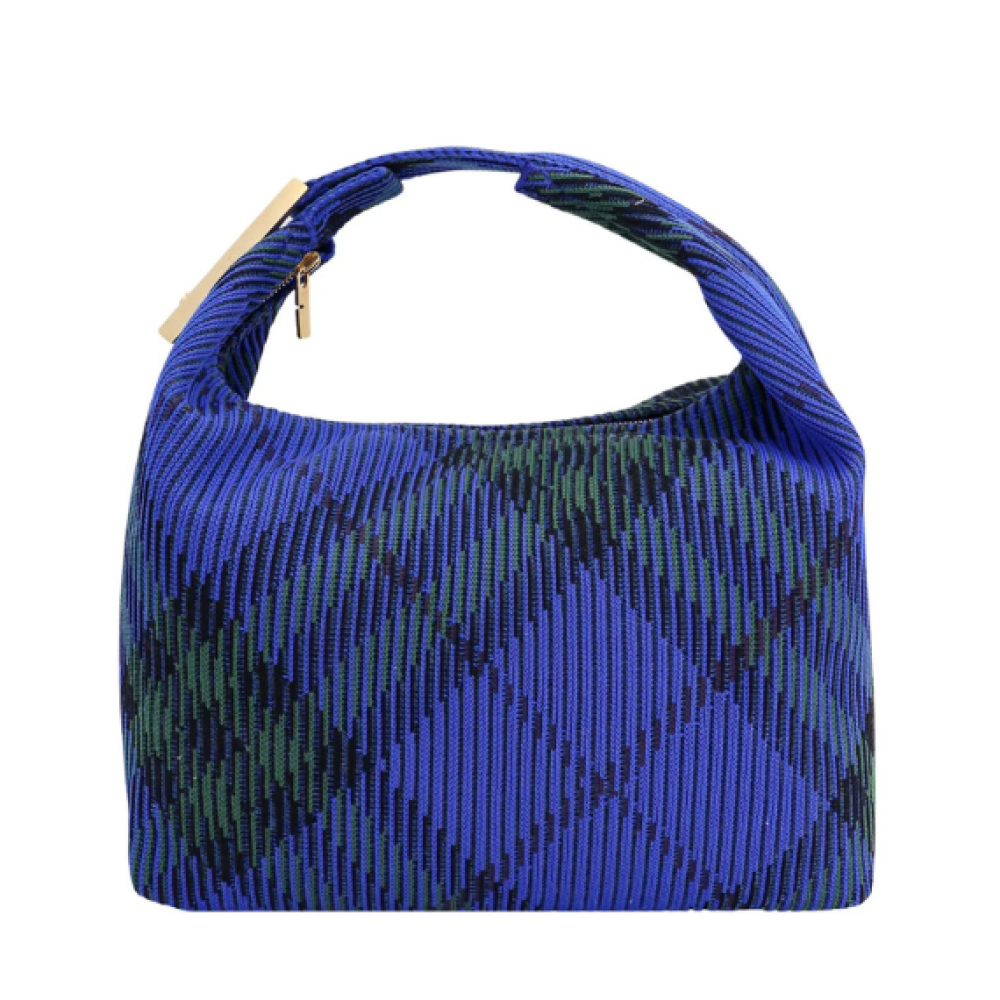 Burberry Medium Peg Check-Pattern Zipped Shoulder Bag