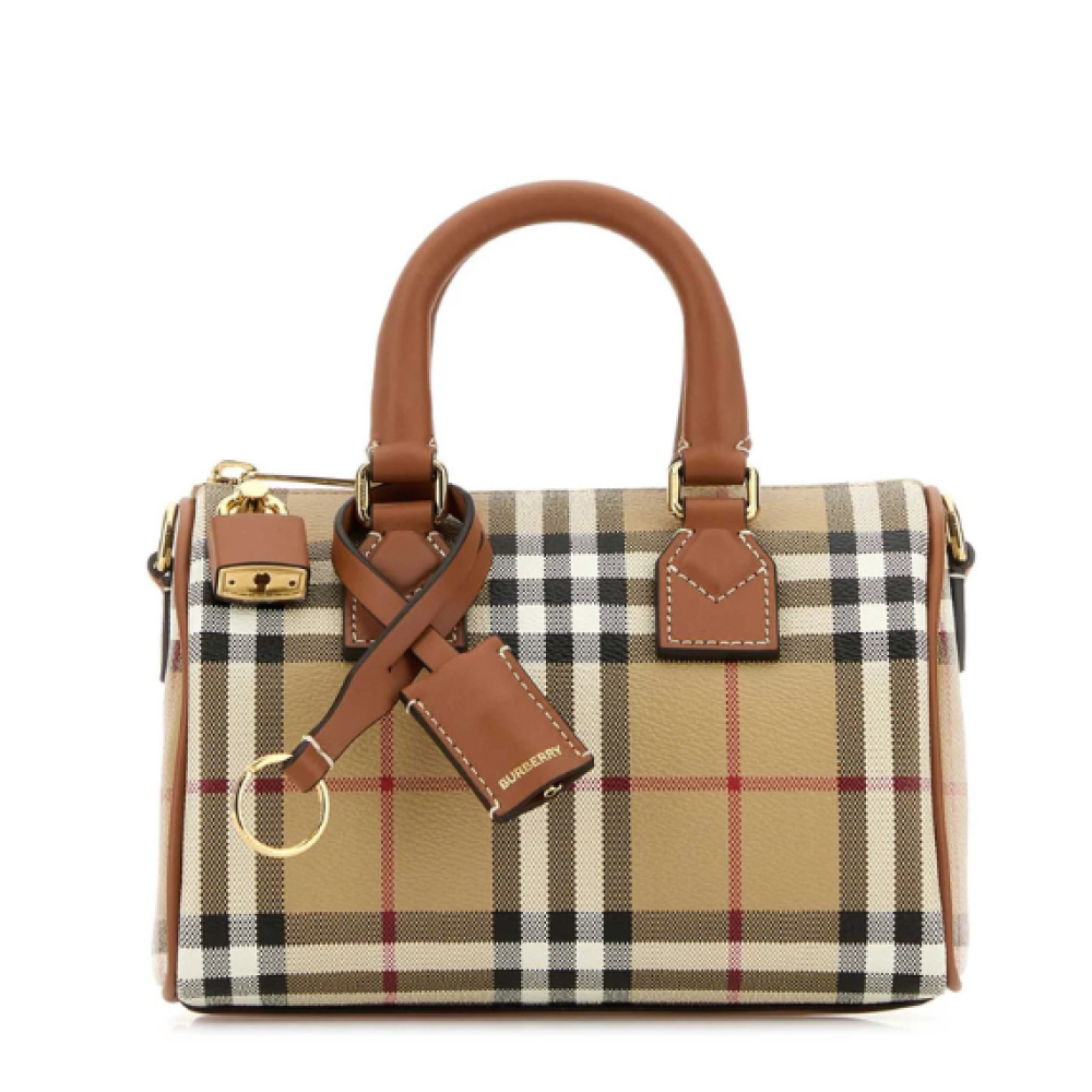 Burberry Checked Mini Bowling Bag