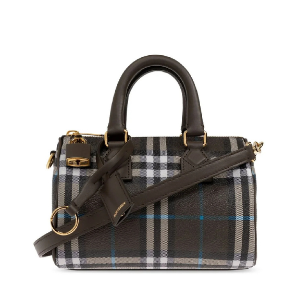 Burberry Freya Checked Tote Bag