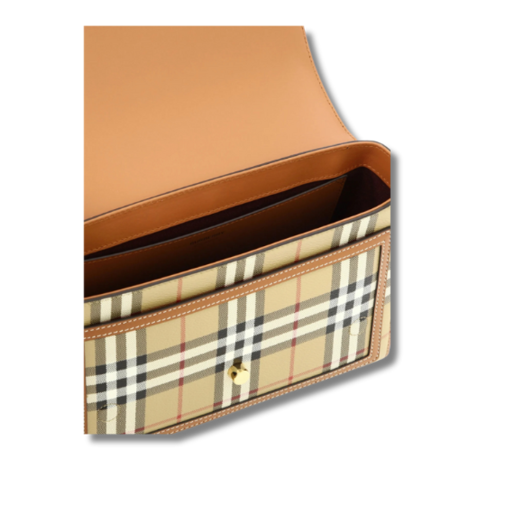 Burberry Note Checked Crossbody Bag