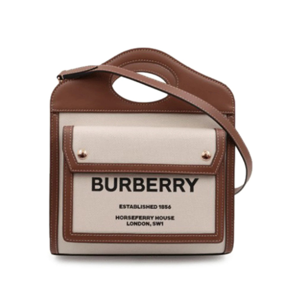 Burberry Logo Printed Tote Bag