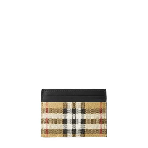 Burberry Check leather card holder