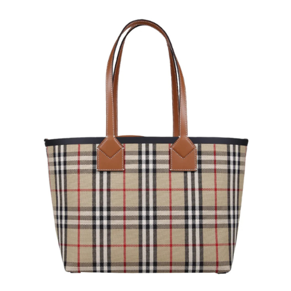 Burberry London Checked Small Tote Bag