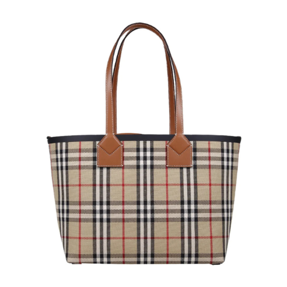 Burberry London Checked Small Tote Bag