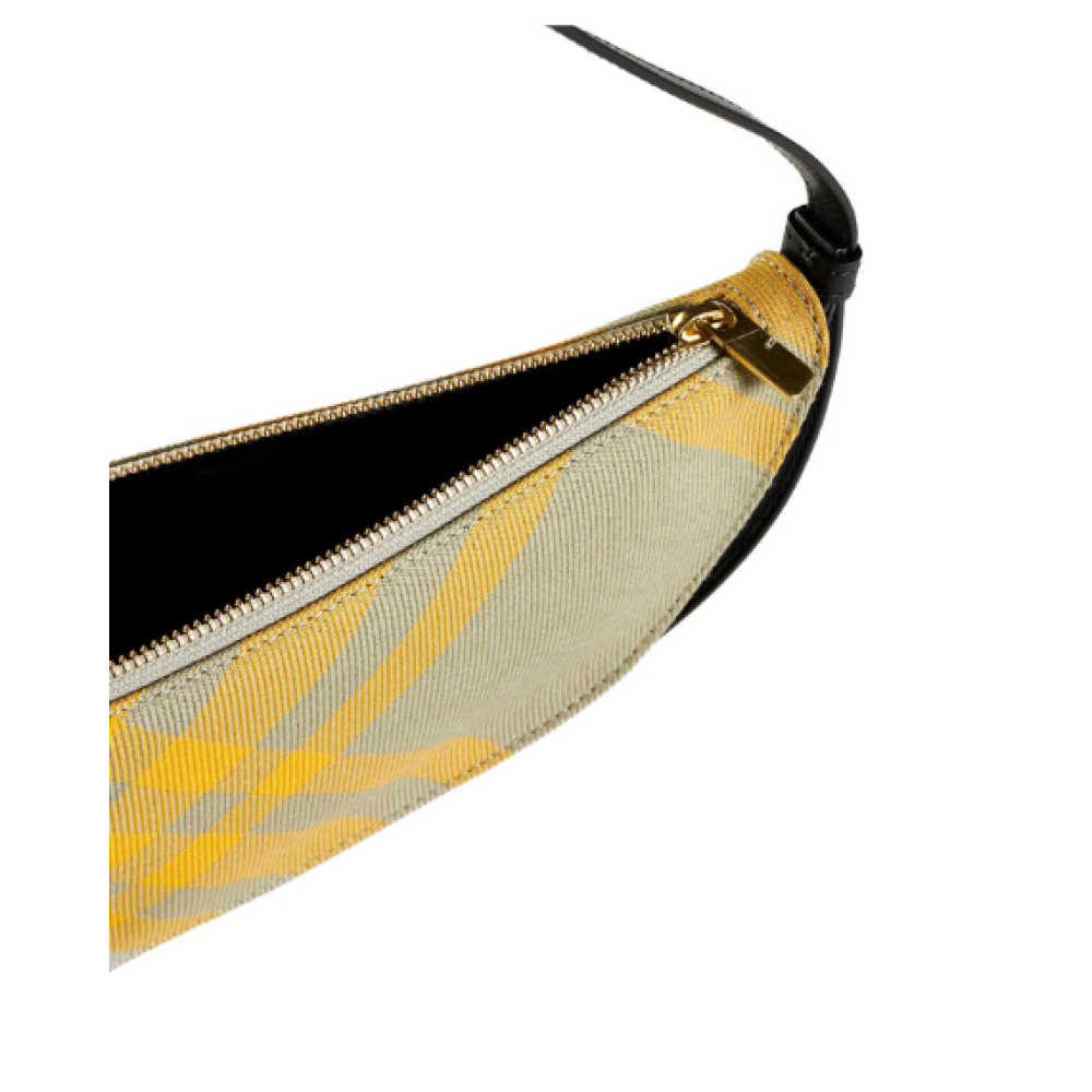 Burberry Sling Shield Check-Pattern Zipped Shoulder Bag