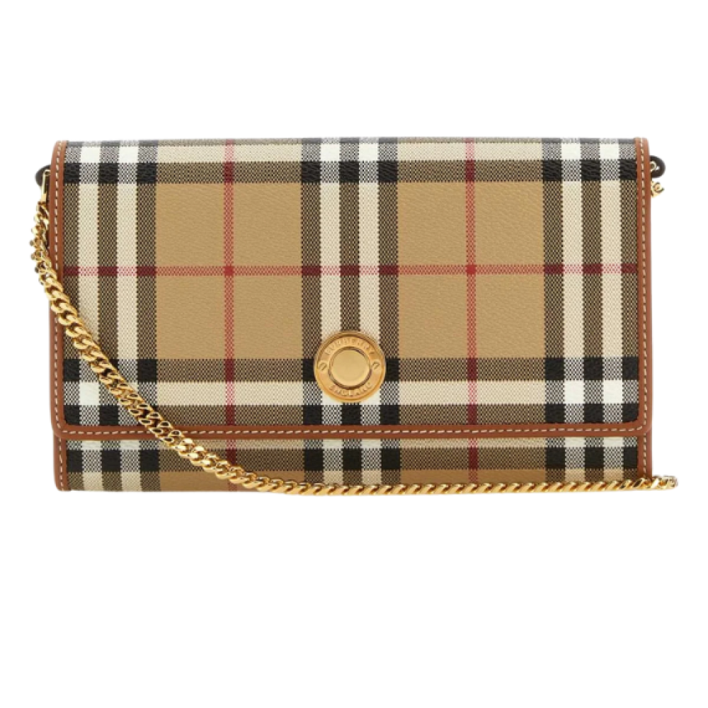 Burberry Checked Fold-Over Crossbody Bag