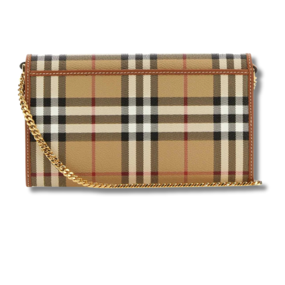 Burberry Checked Fold-Over Crossbody Bag