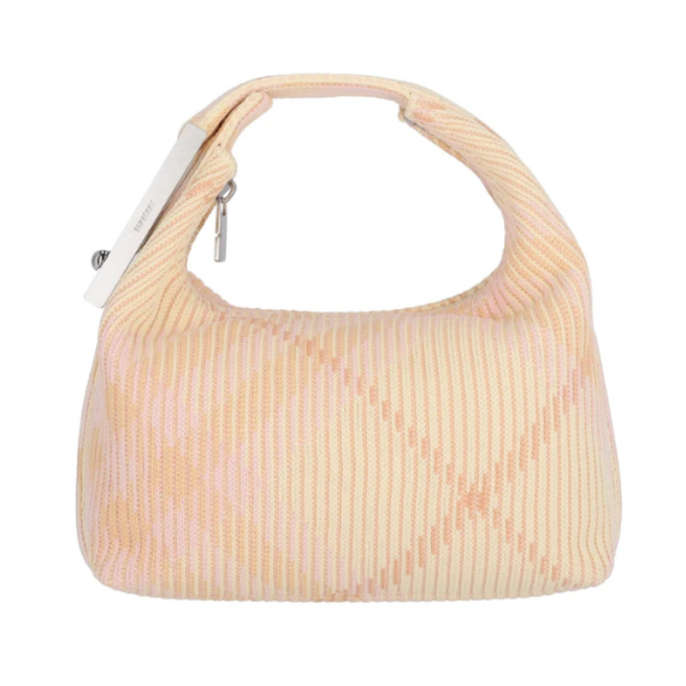 Burberry Check Pattern Zipped Tote Bag