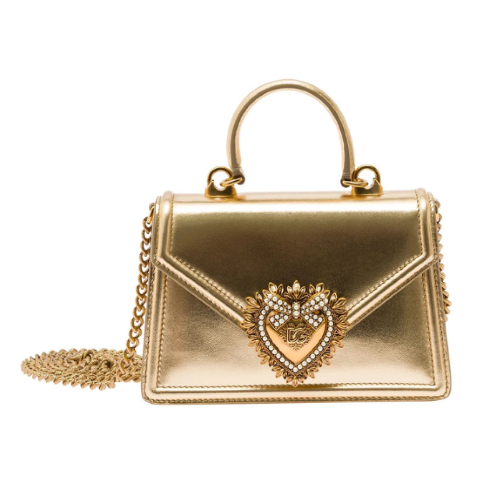 Dolce & Gabbana Dolce & Gabbana Devotion Heart Embellished Crossbody Bag