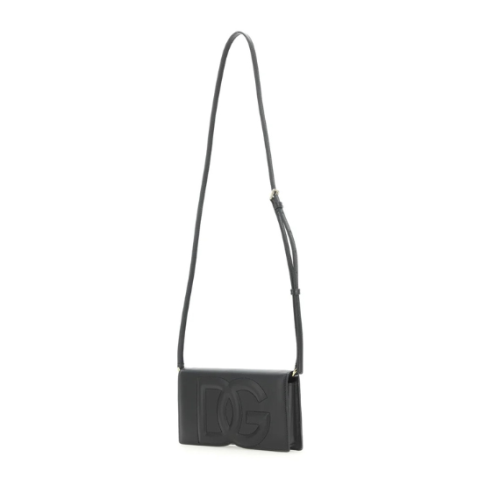 Dolce & Gabbana Logo Embossed Small Shoulder Bag