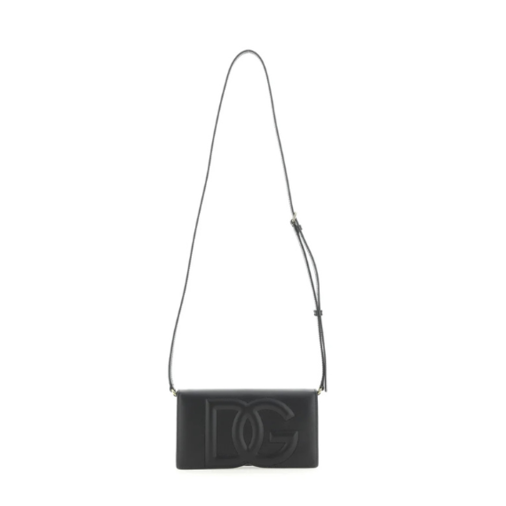 Dolce & Gabbana Logo Embossed Small Shoulder Bag