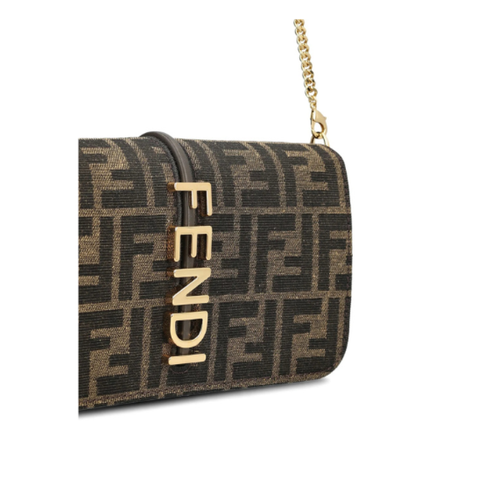 Fendi Fendi Fendigraphy FF Jacquard Chain-Linked Wallet