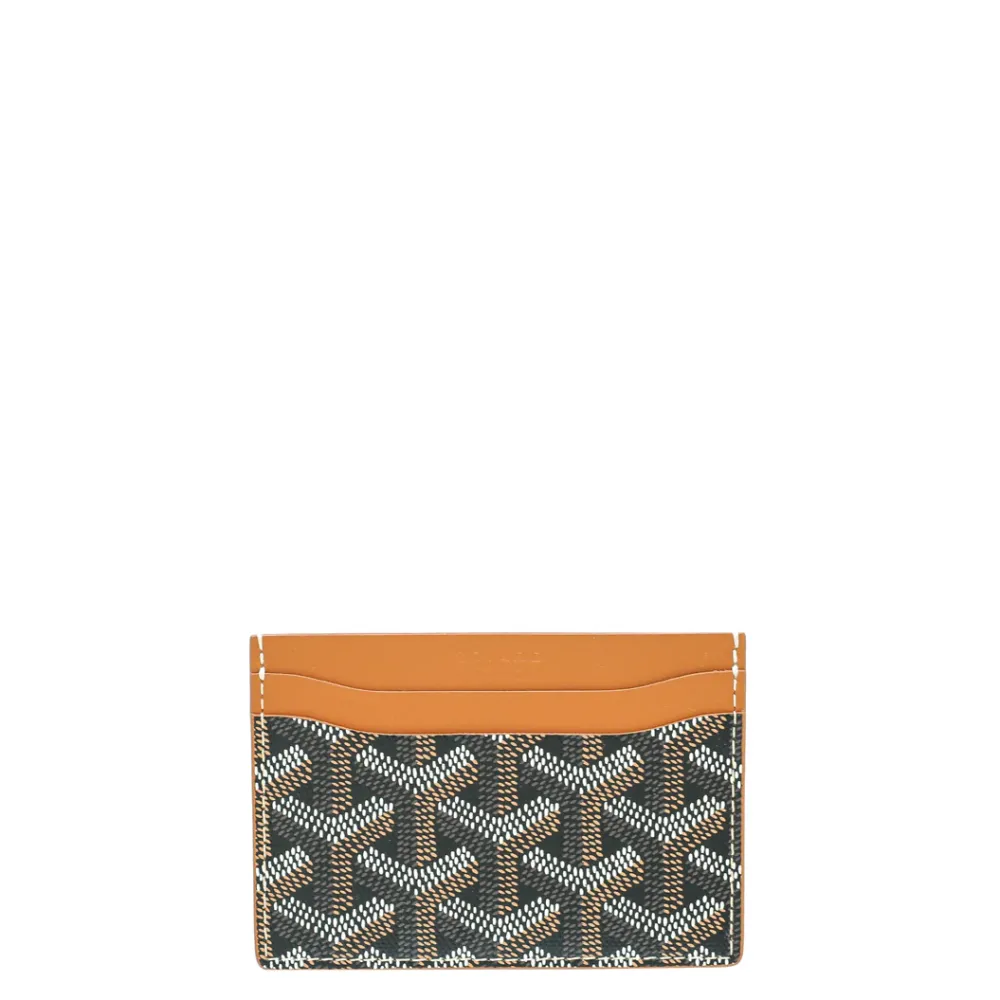 Goyard Brown Goyardine Saint Sulpice Card Holder