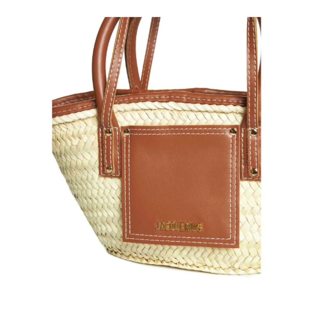 Jacquemus Le Petit Panier Soli Logo Detailed Tote Bag