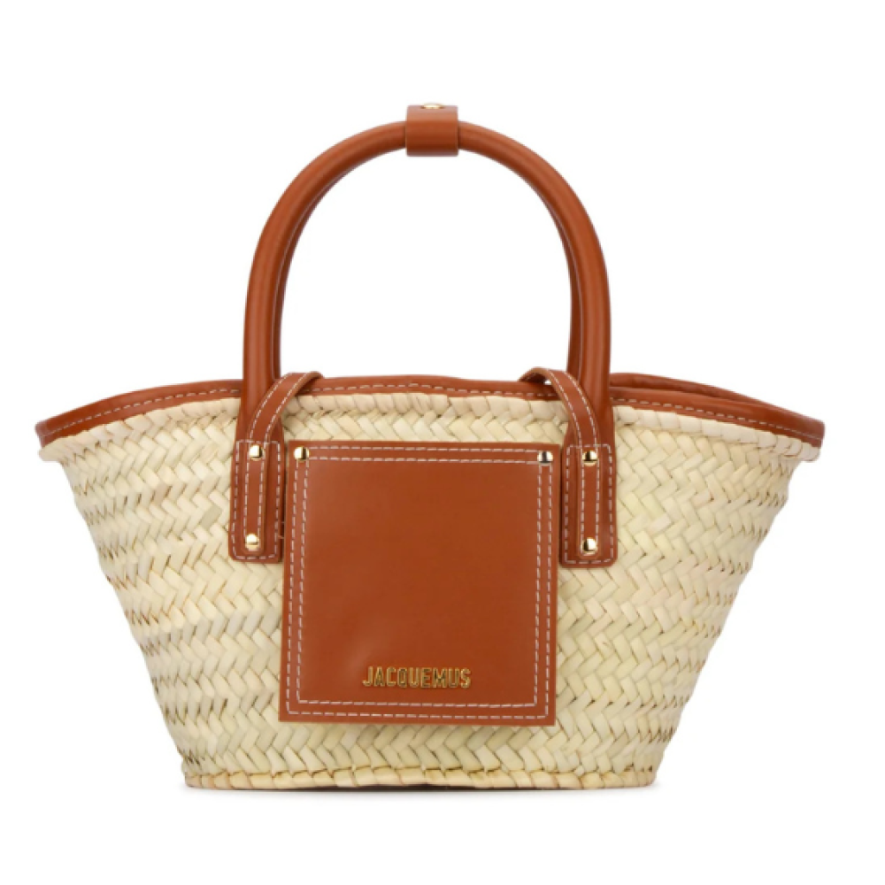 Jacquemus Le Petit Panier Soli Logo Detailed Tote Bag