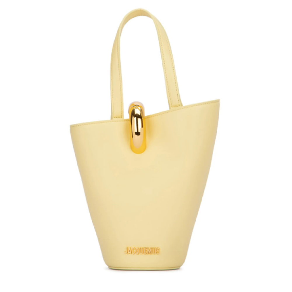 Jacquemus Le Petit Bambola Asymmetric Mini Bucket Bag