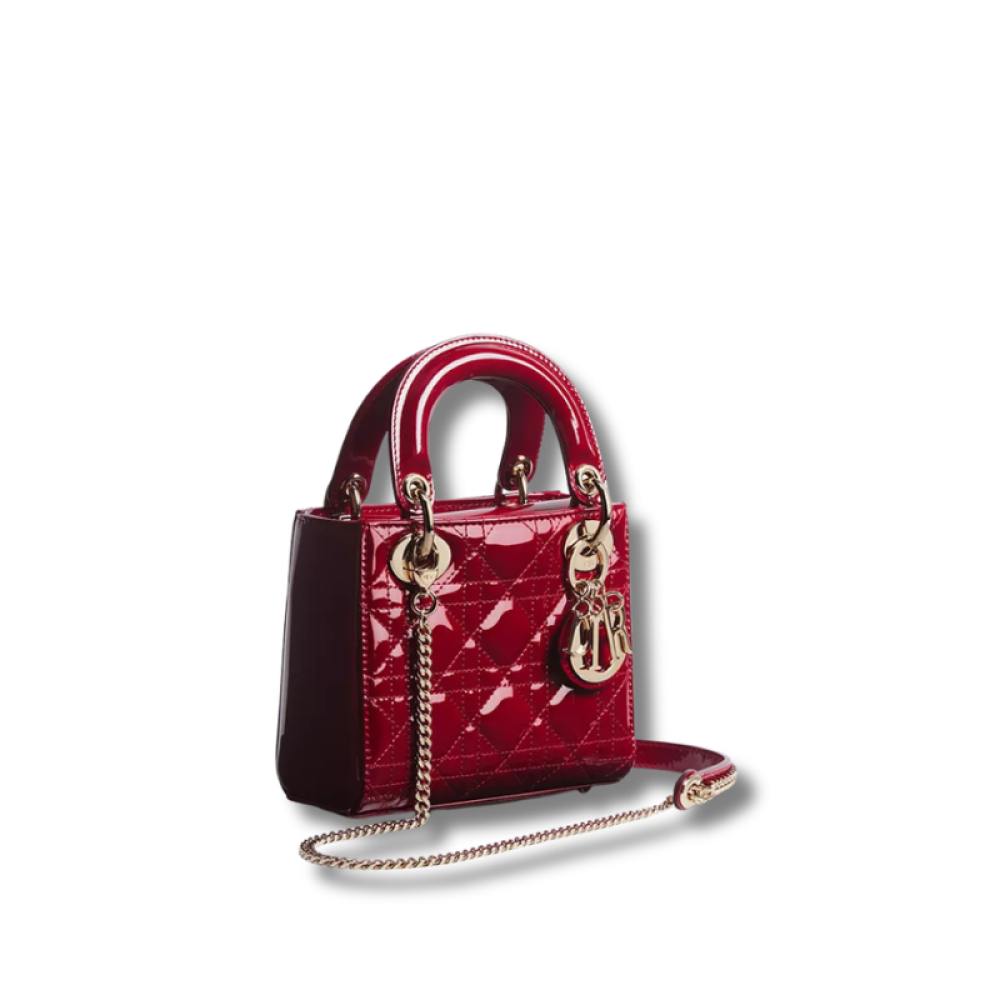  MEDIUM LADY DIOR BAG CHERRY