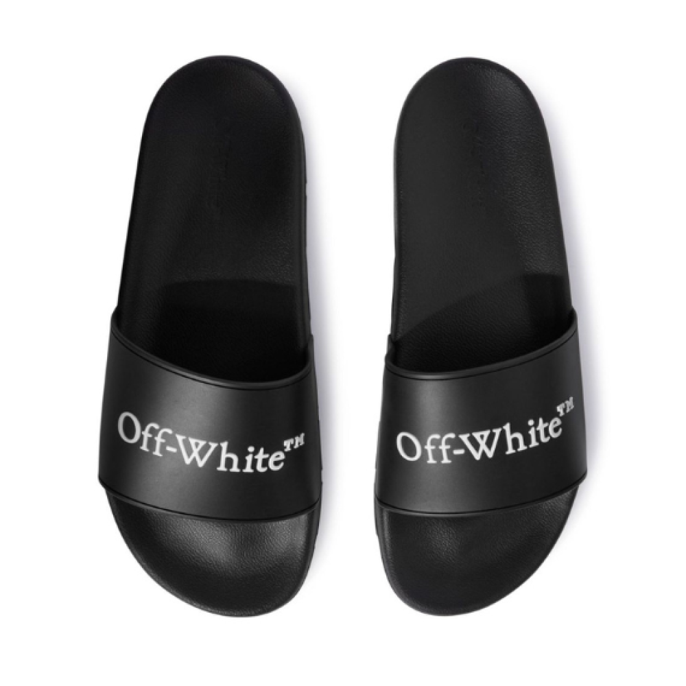 Off-White Bookish logo-print slides