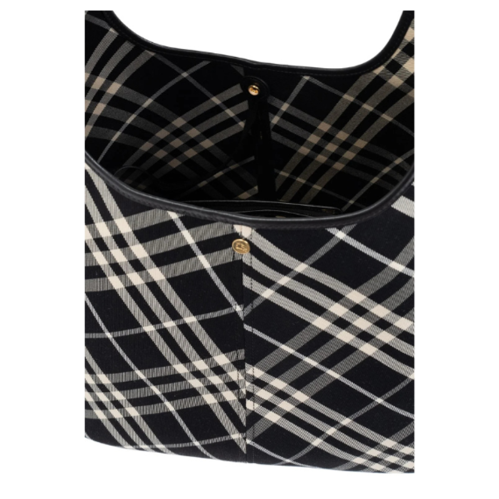 Burberry Check Pattern Large Shoulder Bag