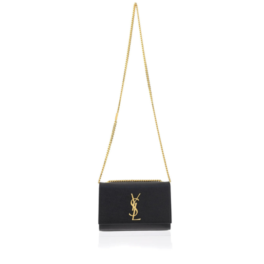 Saint Laurent Kate Logo Plaque Small Crossbody Bag