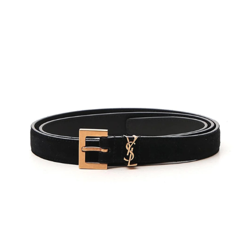 Saint Laurent Saint Laurent Logo Plaque Belt