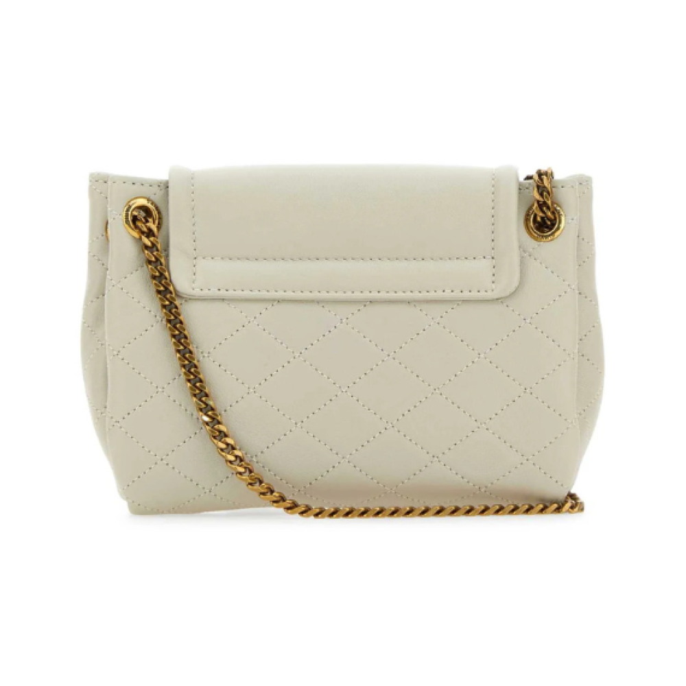 Saint Laurent Logo Plaque Fold-Over Mini Crossbody Bag