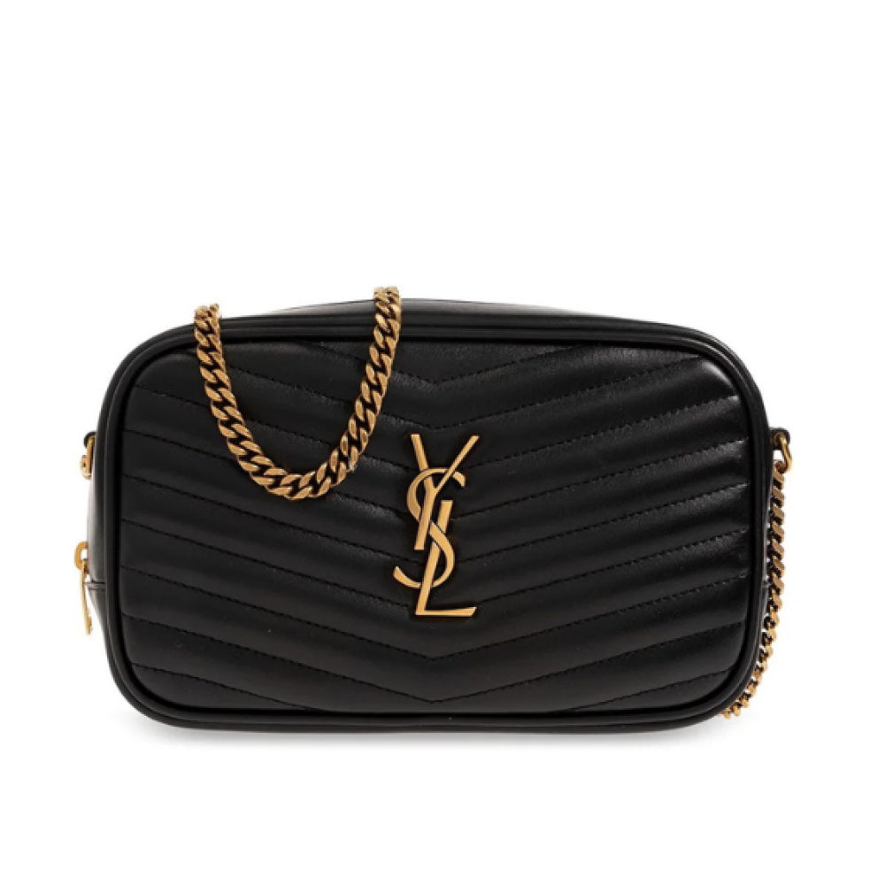 Saint Laurent Lou Logo Plaque Mini Shoulder Bag