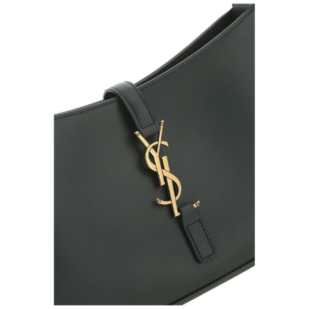 Saint Laurent Logo Plaque Zip-Up Shoulder Bag