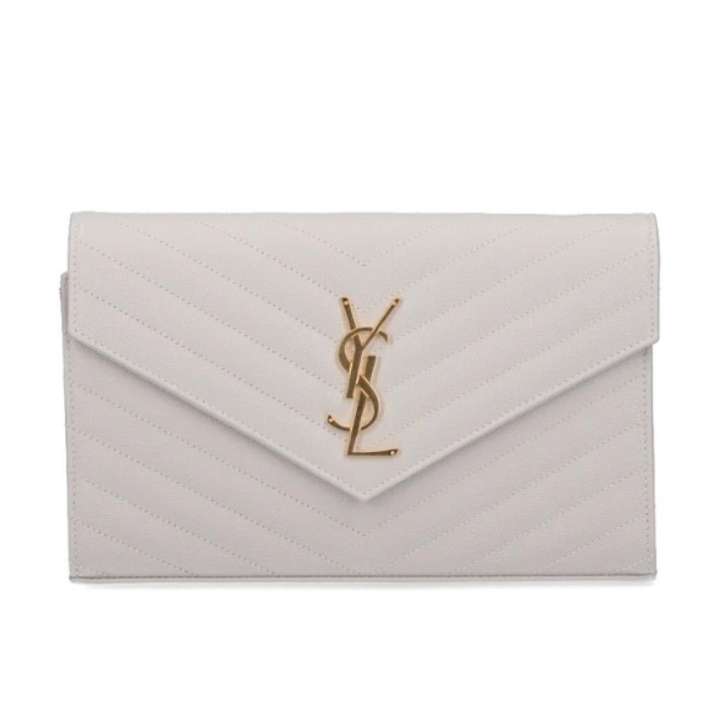 Saint Laurent Monogram Logo Plaque Wallet