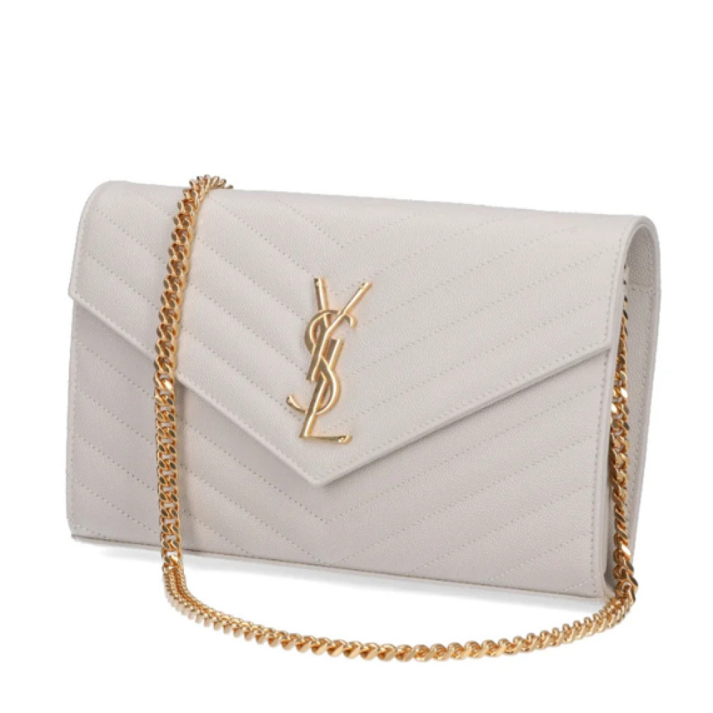 Saint Laurent Monogram Logo Plaque Wallet