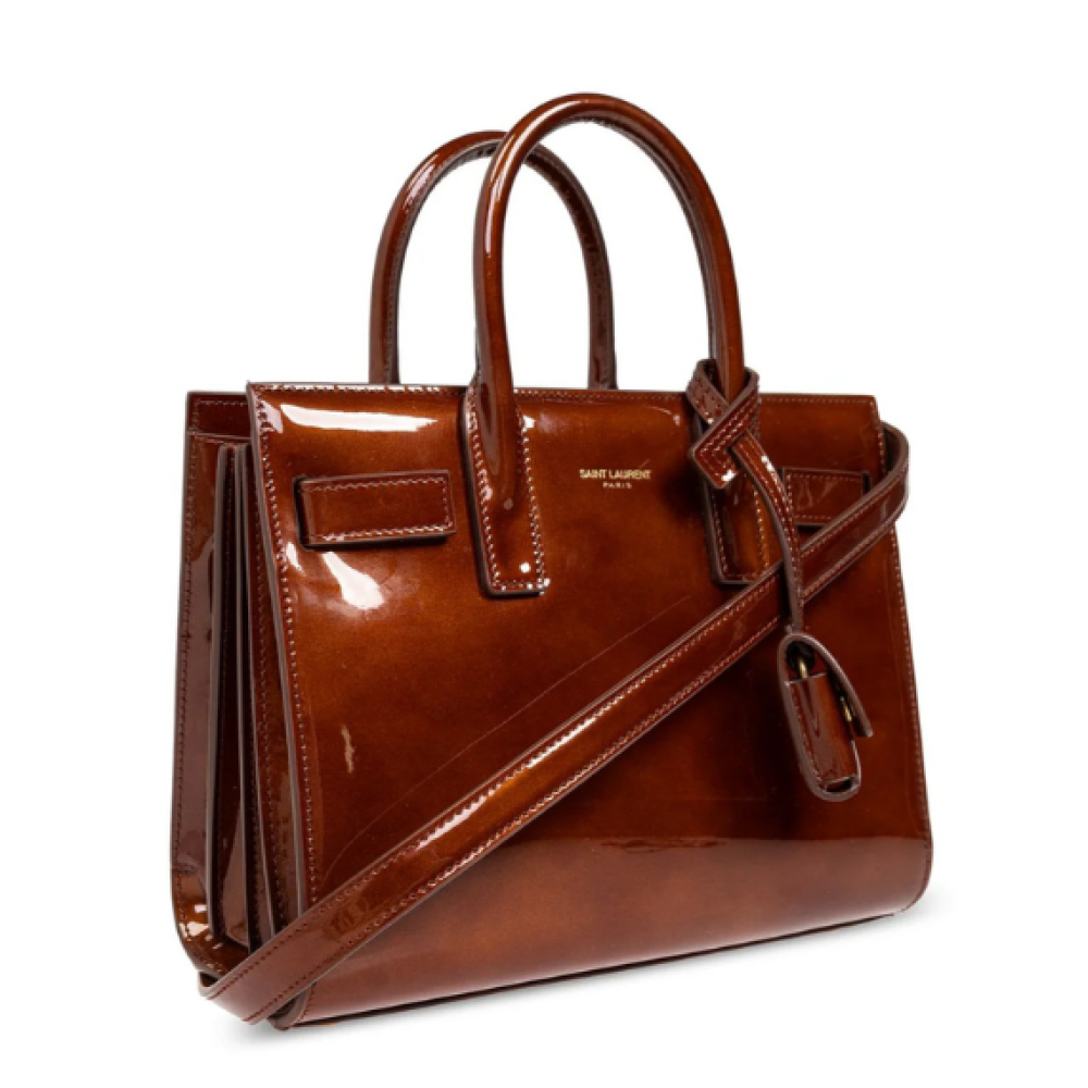 Saint Laurent Sac De Jour Padlock-Detailed Nano Tote Bag