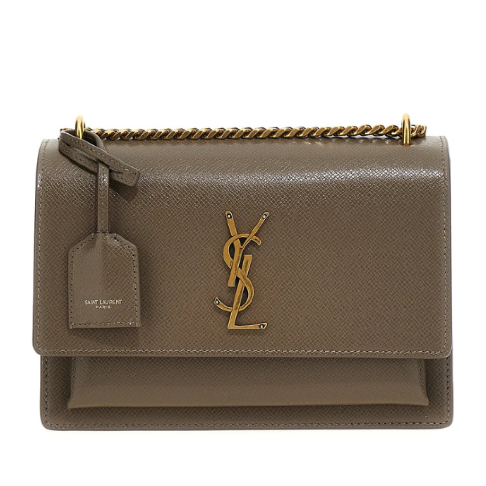 Saint Laurent Sunset Logo Plaque Medium Shoulder Bag