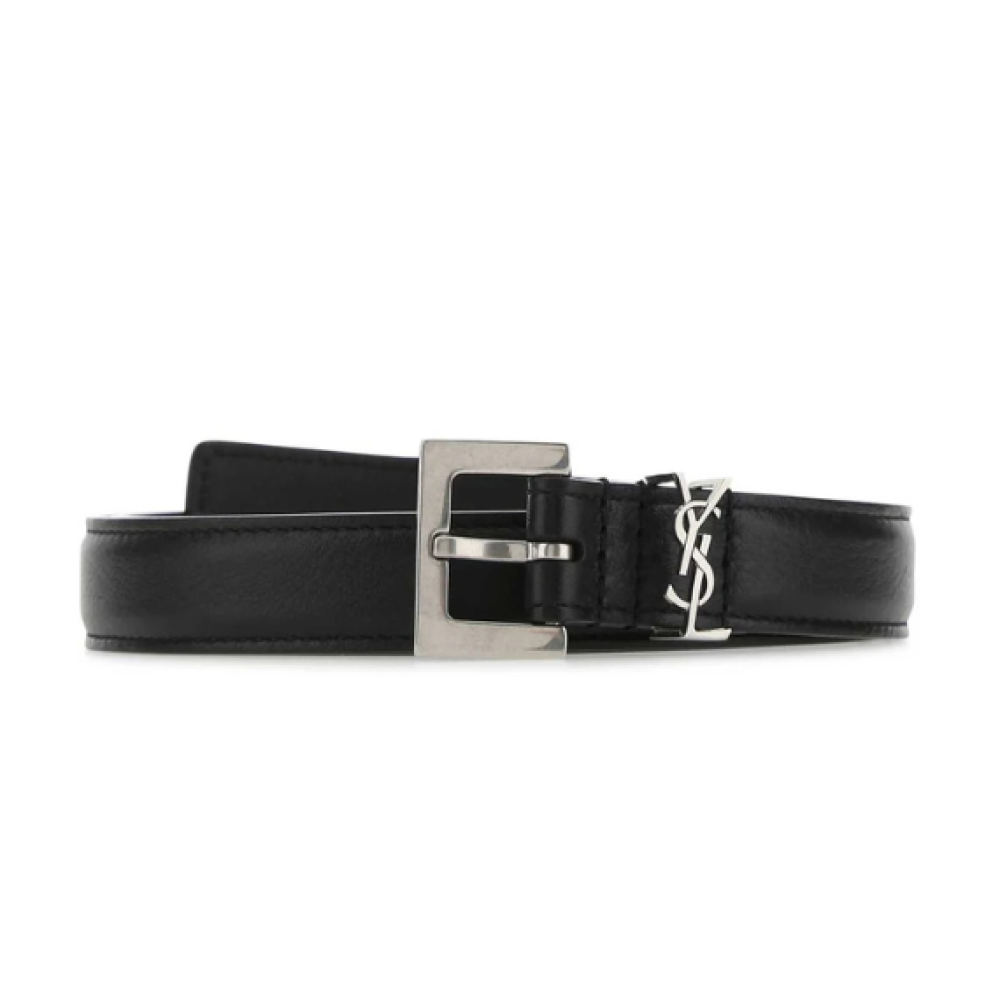 Saint Laurent Saint Laurent Cassandre Thin Square Buckled Belt