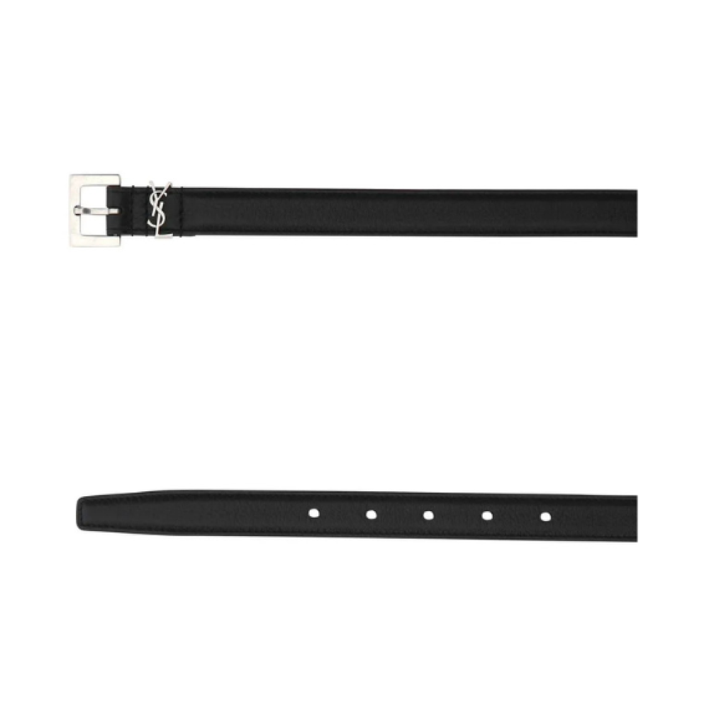 Saint Laurent Saint Laurent Cassandre Thin Square Buckled Belt