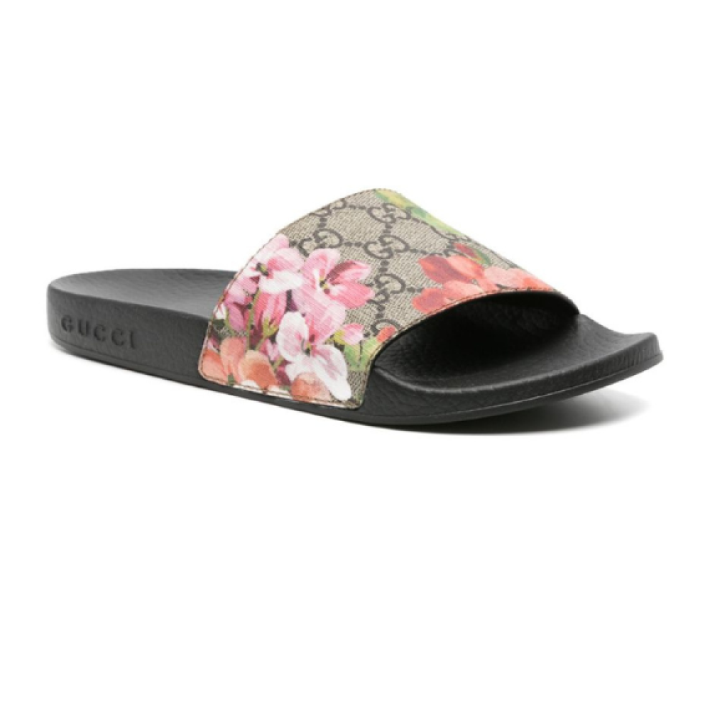 Gucci GG Blooms Supreme-canvas slides